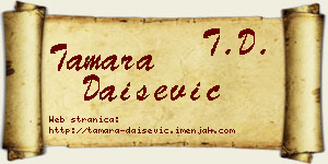 Tamara Daišević vizit kartica